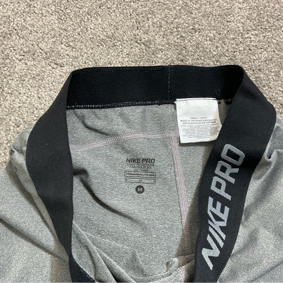Nike Pro Women's Athletic Shorts - Gray and Black - Picture 2 of 11